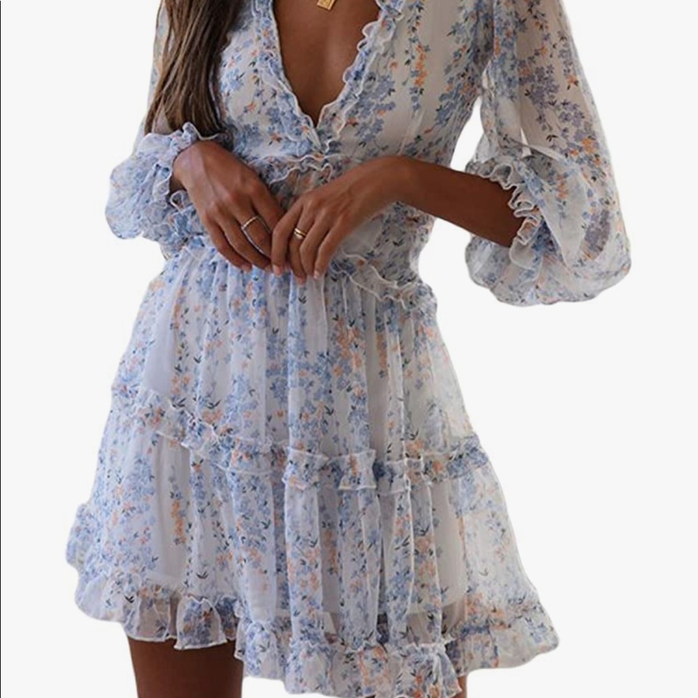 Chiffon flower dress - Picture 3 of 5